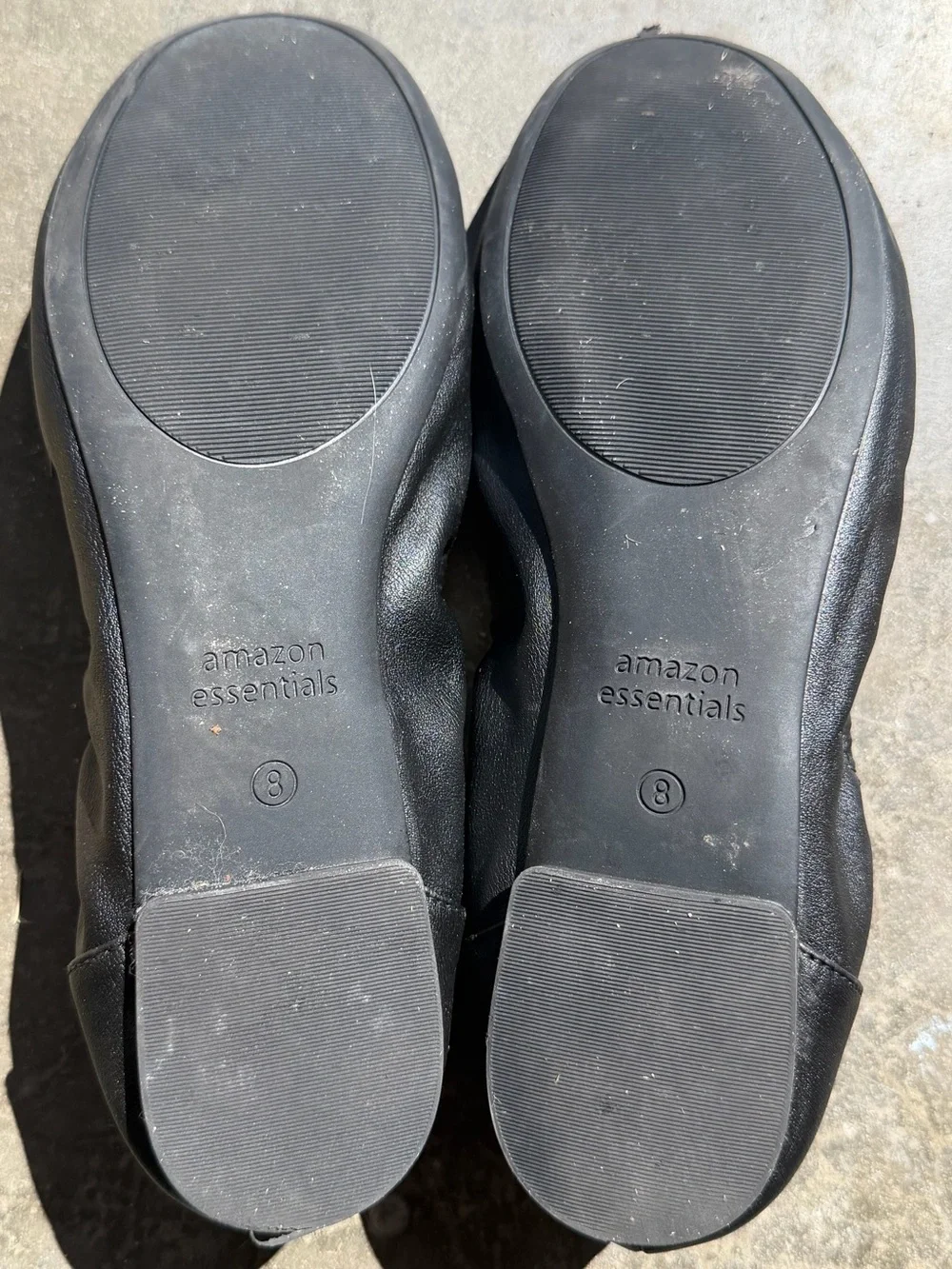Amazon Essentials Black Women's Ballet Flats size 8